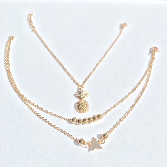 Funky Multilayer Punk Ankle Bracelet - Picture 3 of 7